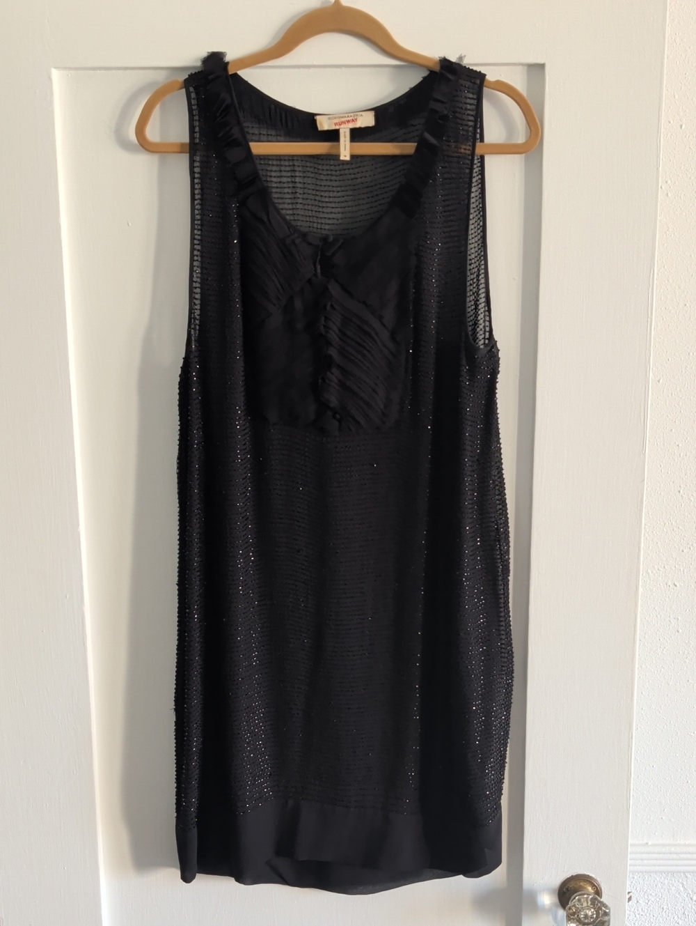 BCBGMaxAzria Runway Black Beaded Dress
